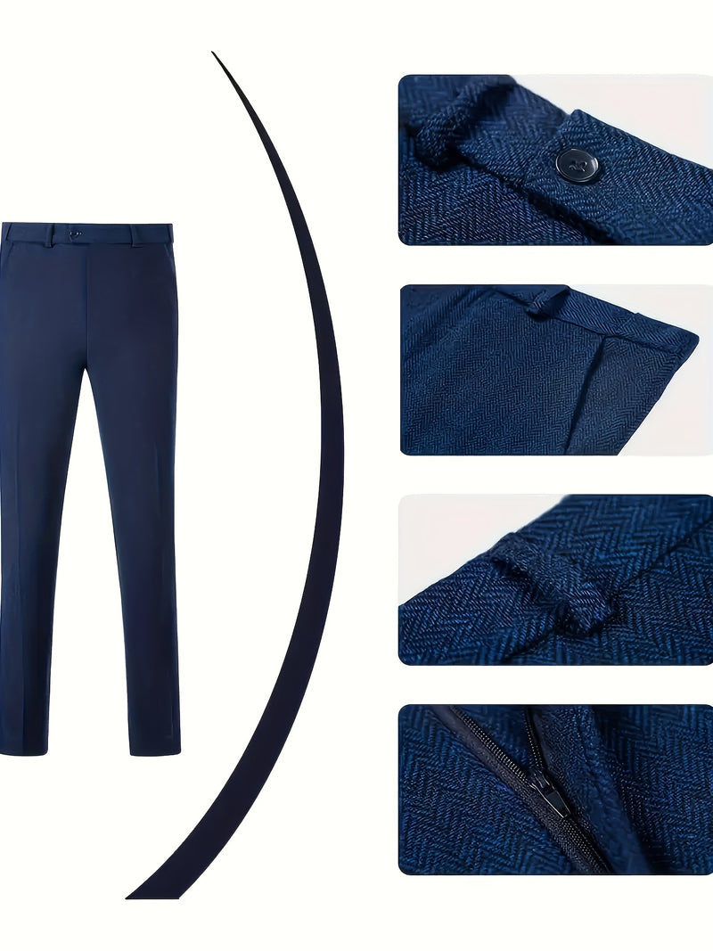 Wool Blend Herringbone Tweed.