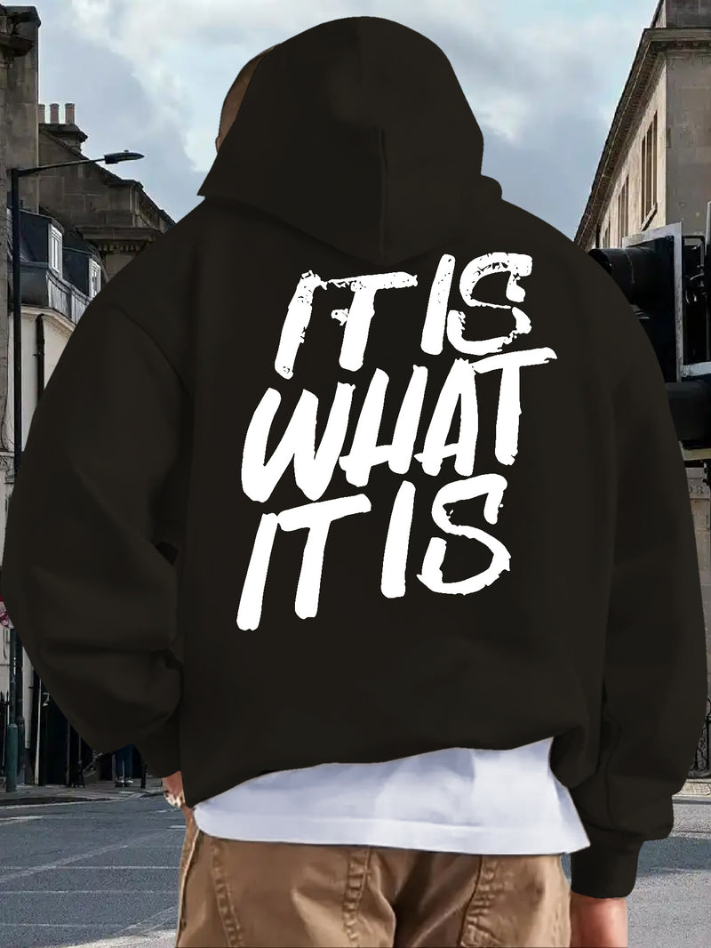 Men's Hooded Printed Sweatshirt.