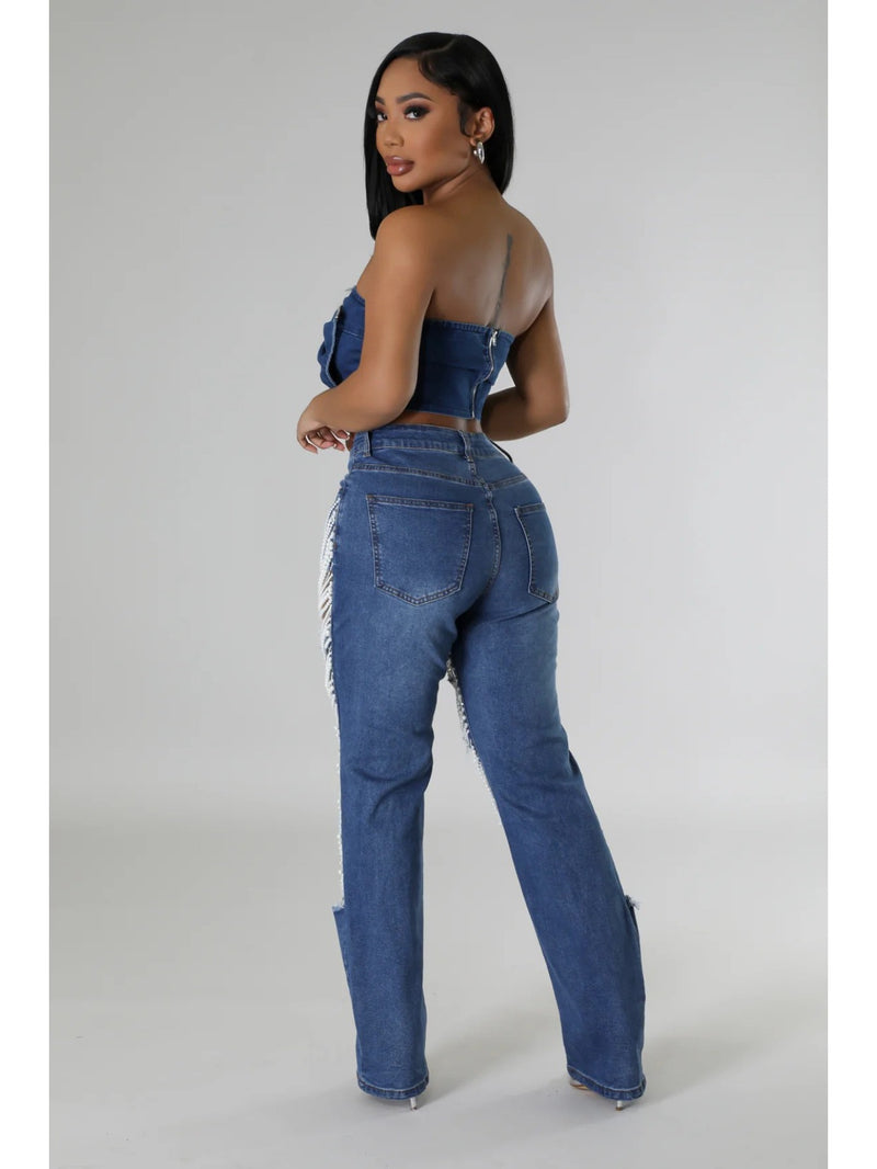 Women’s Hot Y2K Hot Summer Ripped Jeans.