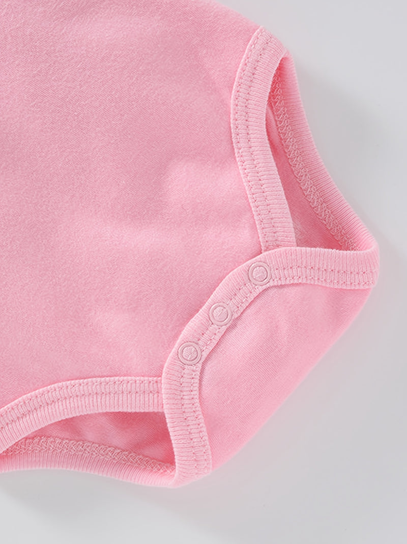 Newborn Baby Romper Short Sleeve Funny Cute Print.