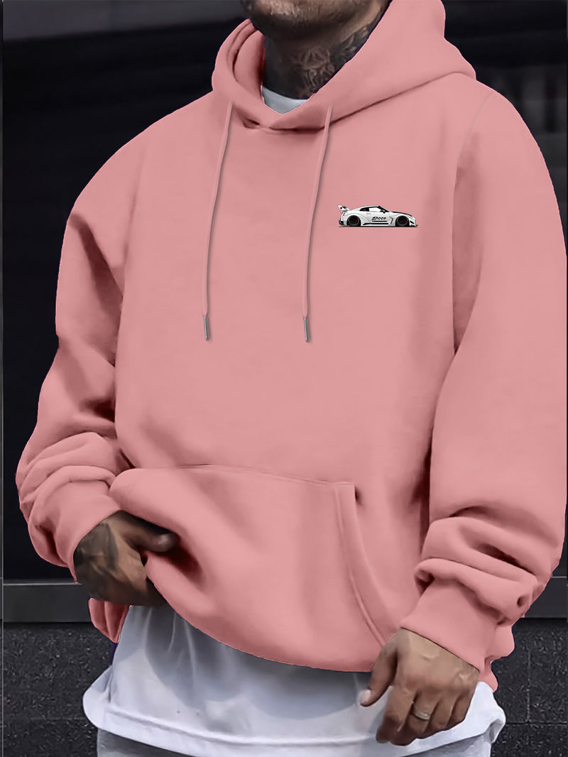 Racing Style,  Element Pattern Print Men's Hoodie.