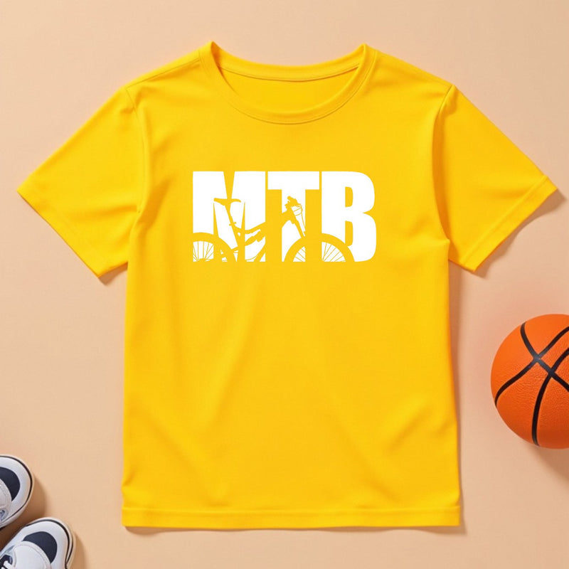 Cartoon Bicycle Print T-Shirt for Boys And Girls.