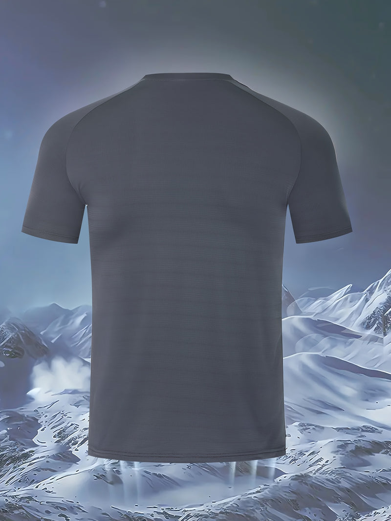 Men's Quick-Dry Ice Cooling Short Sleeve T-Shirt.