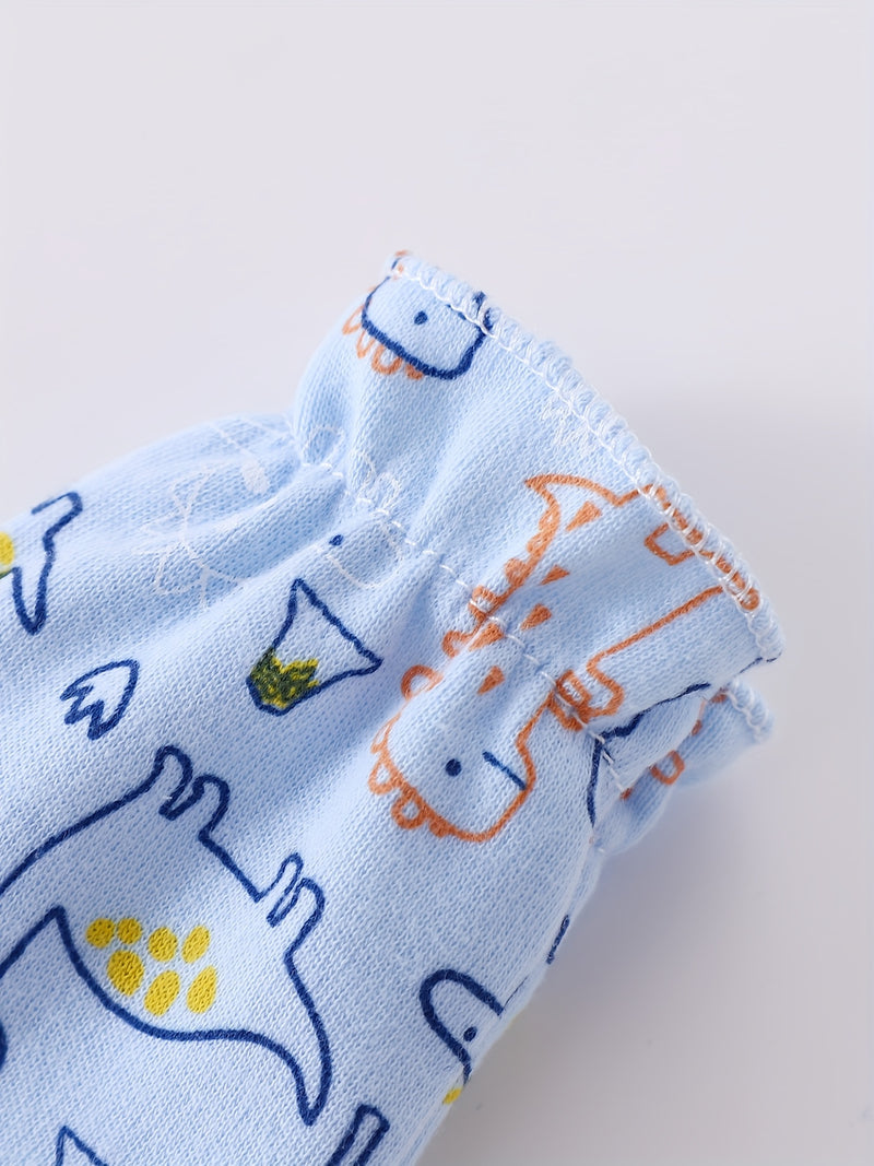 Summer Children's Triangle Romper Cute Dinosaur Pattern 0-3m Baby Onesie.