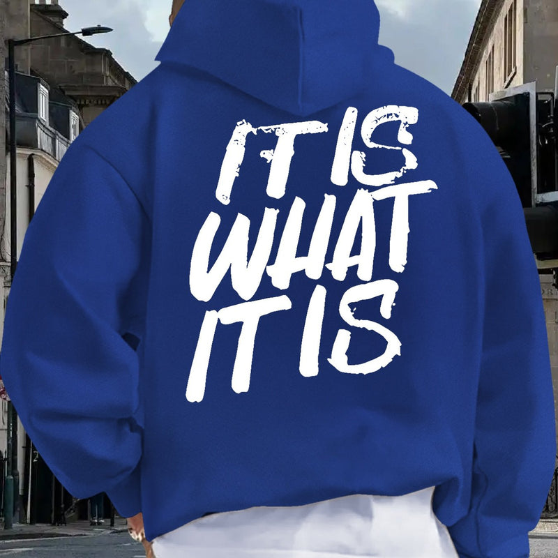 Men's Hooded Printed Sweatshirt.