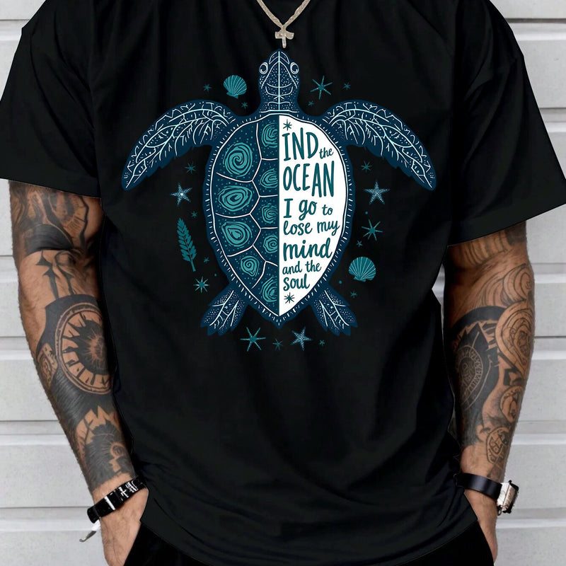 Men's Fashion Short Sleeve Print T-Shirt.