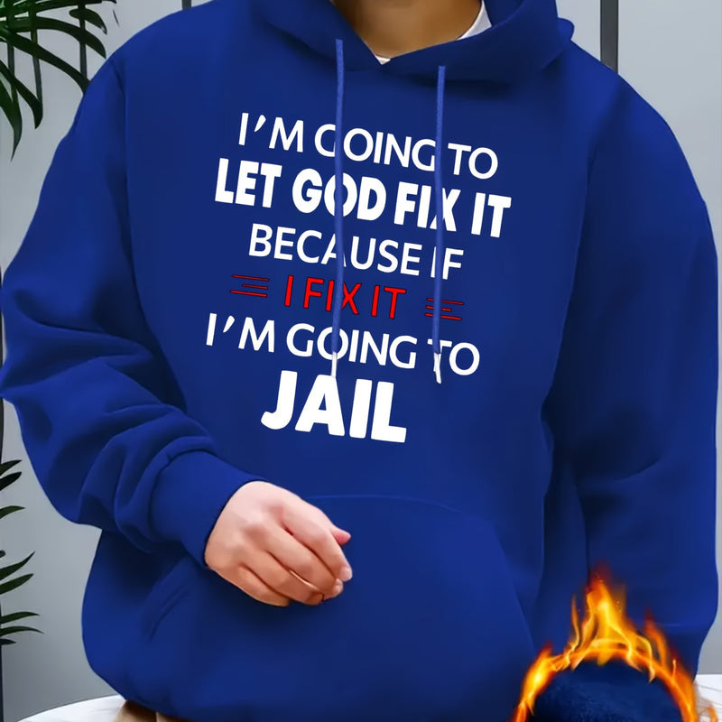 Men's Casual Polyester Hoodie.