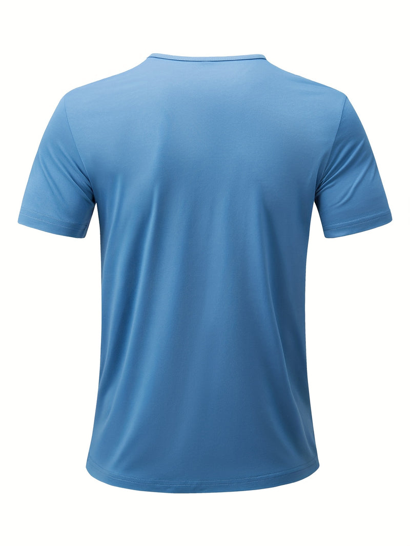 5pcs Men'S Casual V-Neck Short Sleeve T-Shirts.