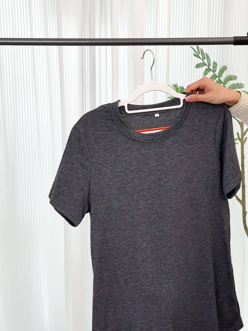Women's Fashion Round Neck Short Sleeve Casual Loose T-Shirt.