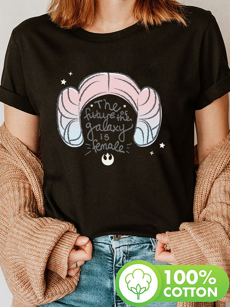 Women's T-Shirt Short Sleeve Crew Neck Casual.