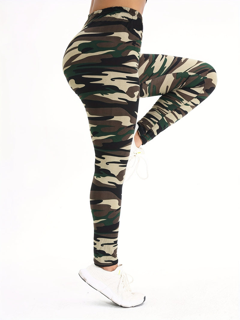 Autumn And Winter Directional Fashion Camouflage Yoga Leggings for Women.