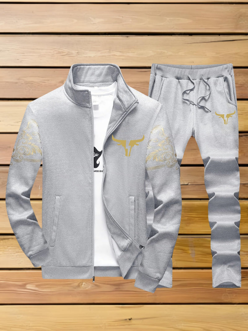 Men's Casual Sportswear Set: Two-Piece Suit.