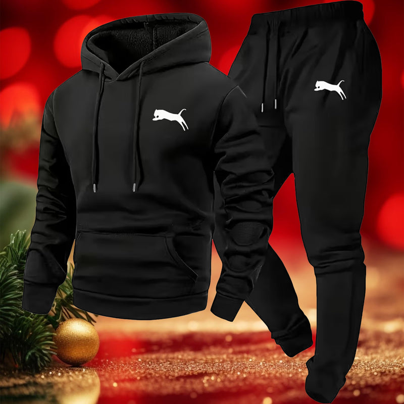 A Two-Piece Set Consisting of a Hoodie And Sweatpants for Men.