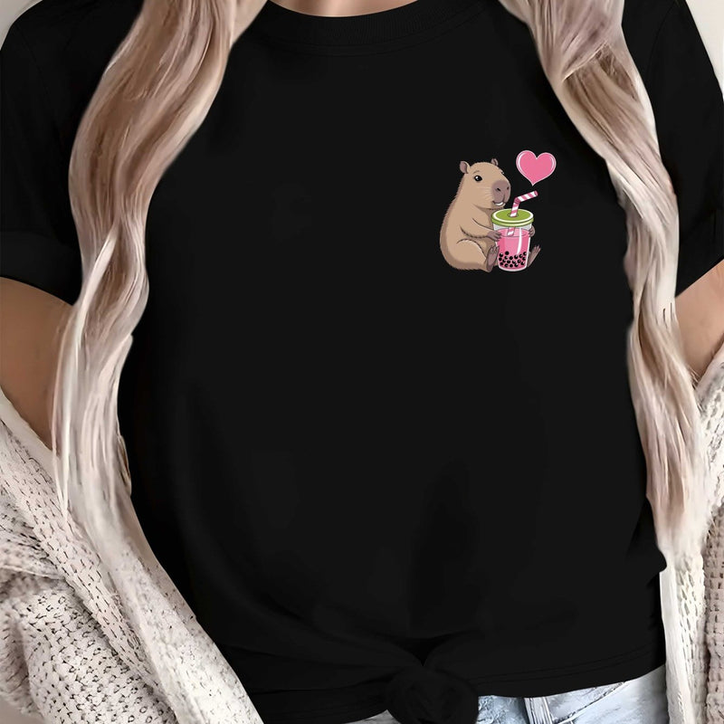 Women's pure comfortable T-shirt.