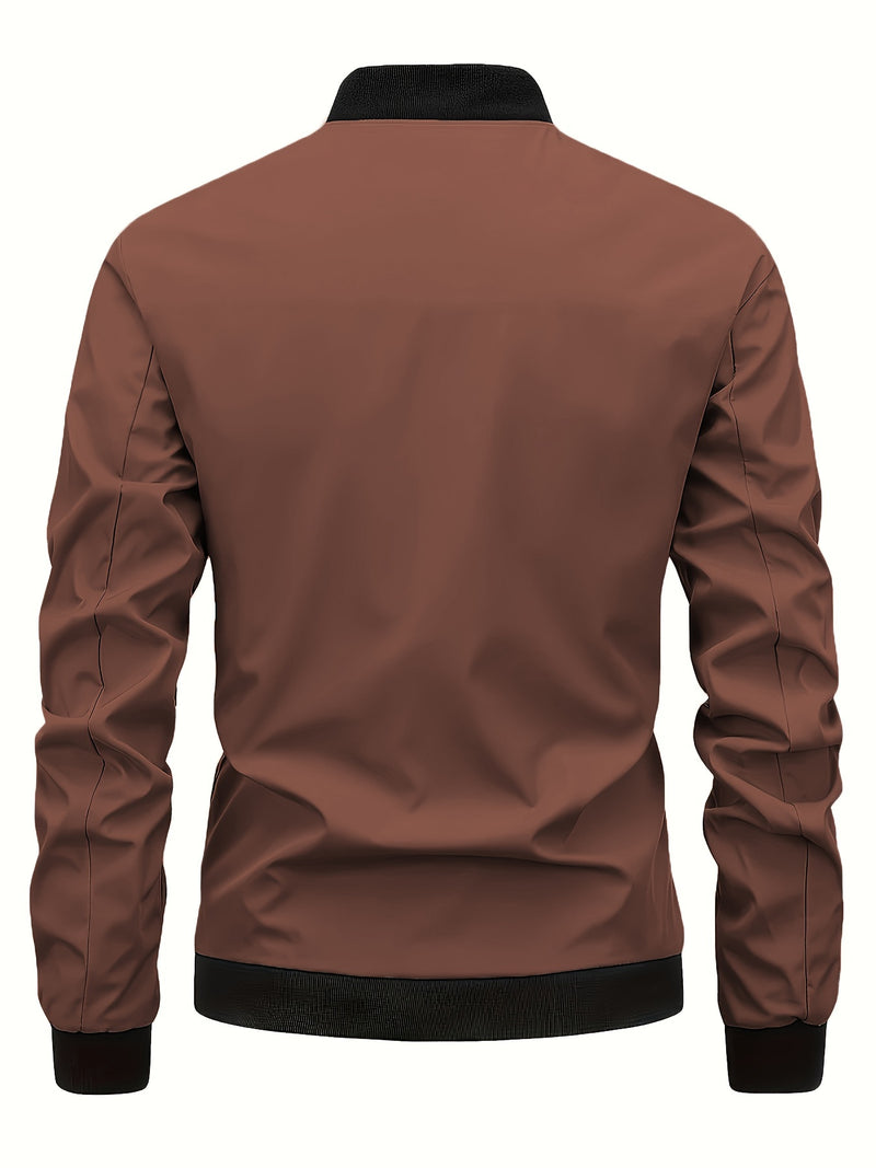 Men'S Casual Versatile Jacket for Young Adults, Stylish Baseball Coat.
