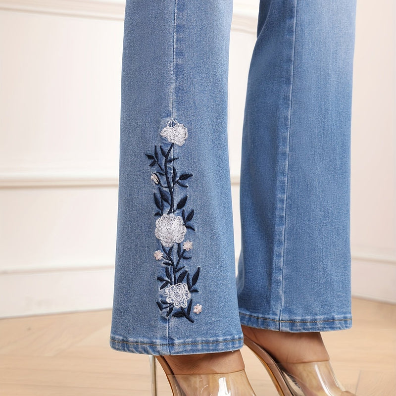 Stylish Embroidered Jeans for Women.