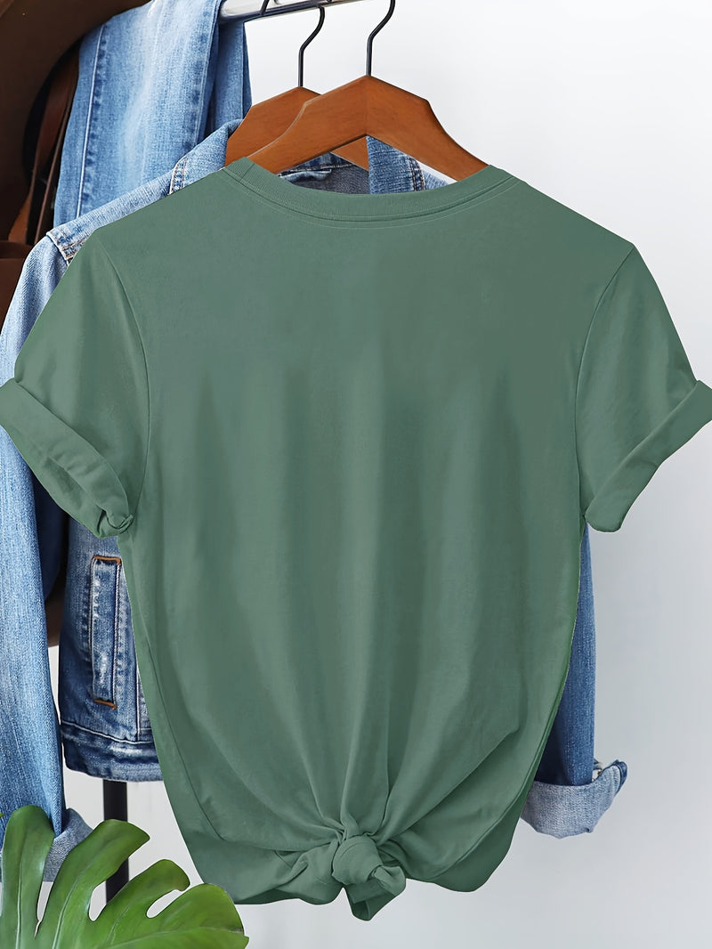 Women's Pink Short Sleeve T-Shirt.