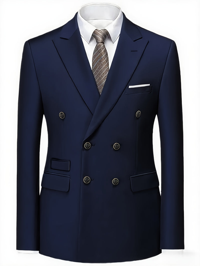 Men'S High-Quality New Two-Piece Suit, Trendy Business Casual Style.