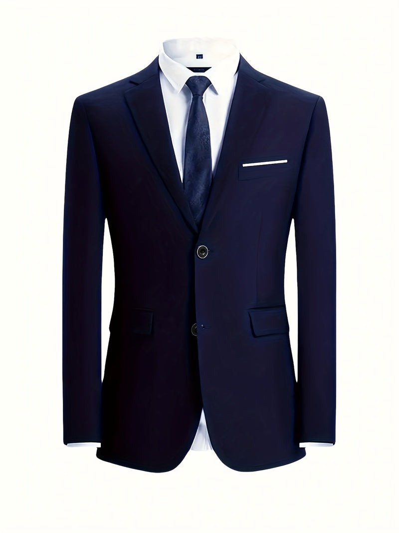 Men's Premium New Two-Piece Suit, Suitable for Weddings, Parties.