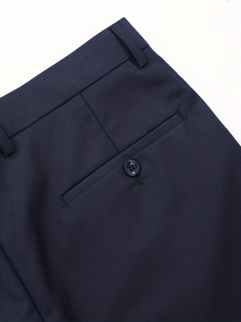 2pcs Men's Mao Suit Jacket and Trousers Set for Banquet and Business.