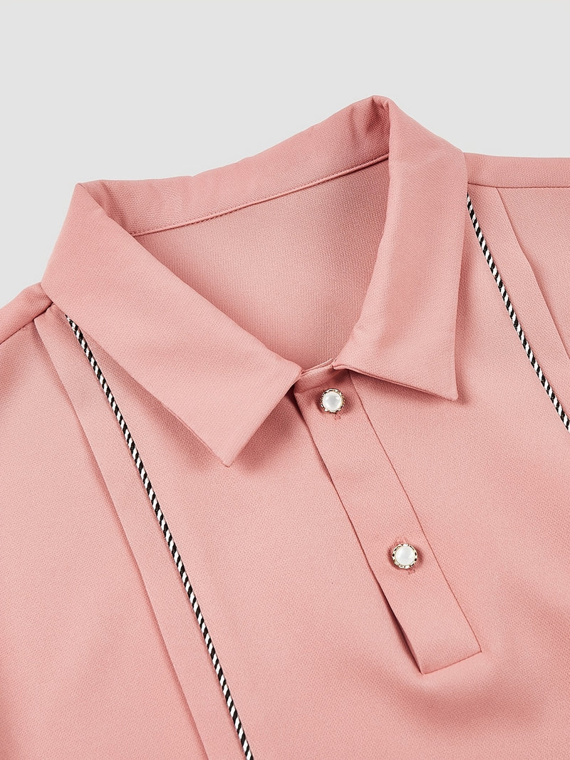 Men'S Casual 2pcs Set | Short Sleeve, Lapel Collar.