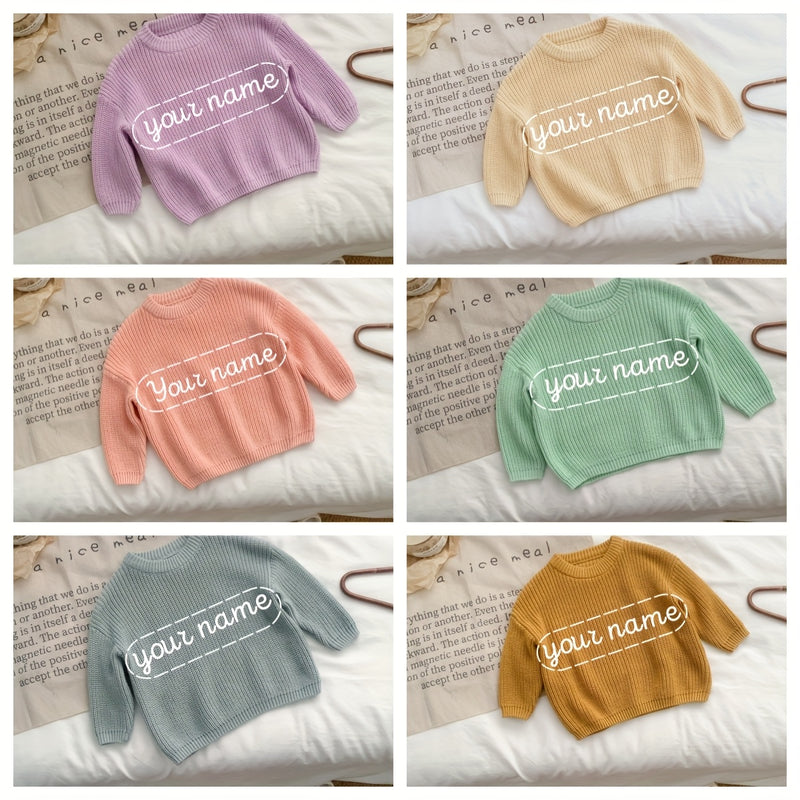 Customizable Girls' Casual Sweater.