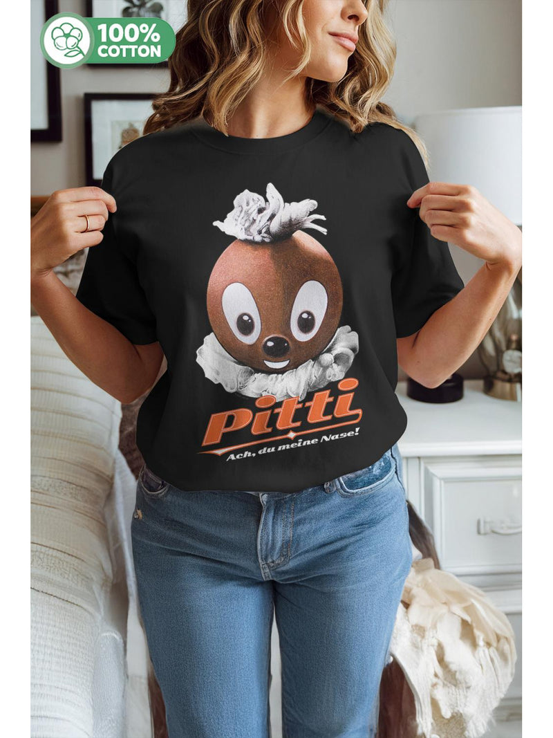 Black Graphic Print Tee Shirts for Woman Top Clothing.