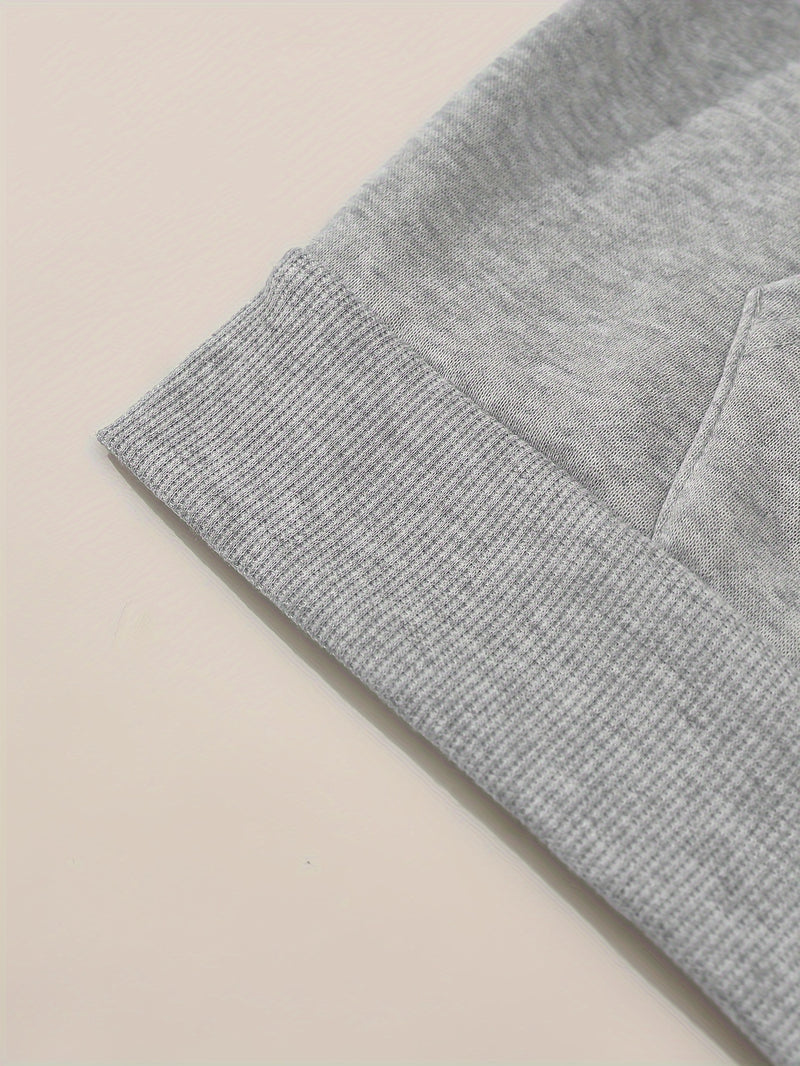 Fashion Hoodie for Women Featuring a Cartoon Cat Letter Print Design.