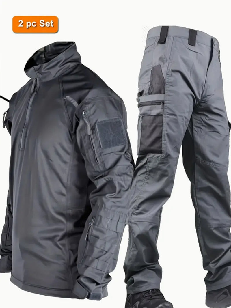 Men's Outdoor Sports Leisure Outfit Consisting of a Long-Sleeve Top And Pants.