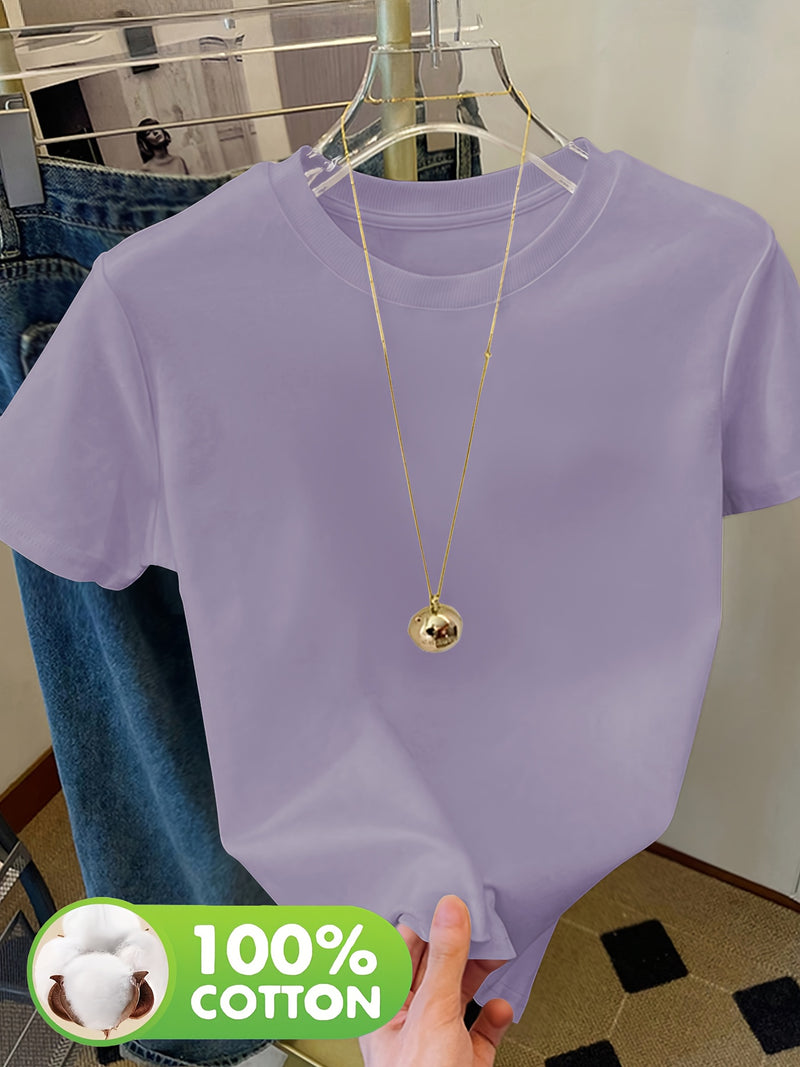 Women’s Round Neck Short Sleeve T-Shirt.