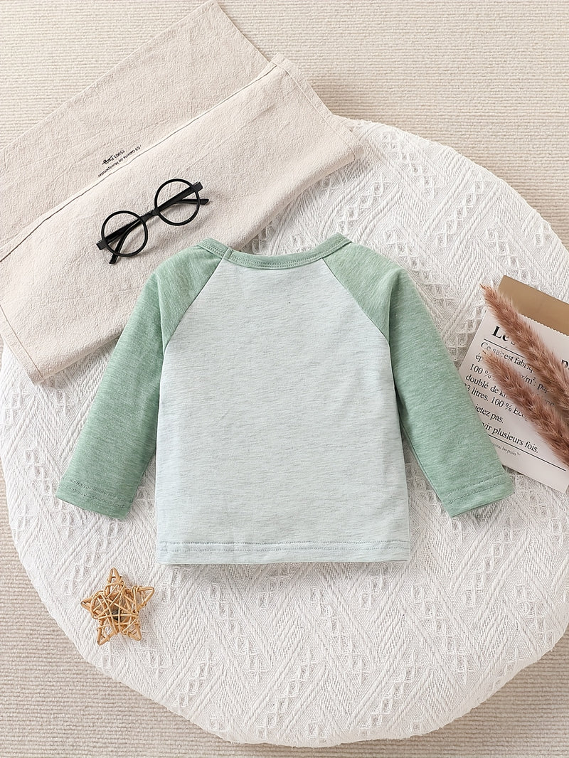 3pcs Pack Baby Animal Embroidered Long Sleeve T-Shirts.