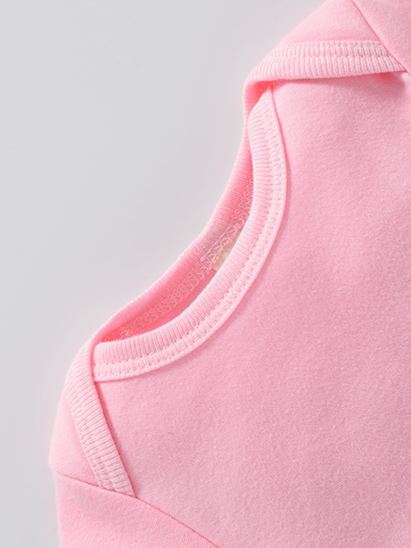 Newborn Baby Romper Short Sleeve Funny Cute Print.