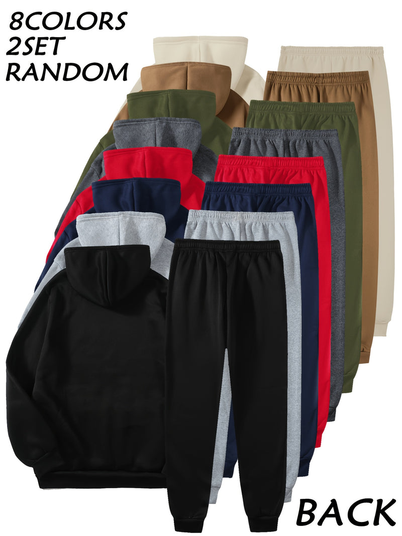 Two Sets of Randomly Shipped in 8 Colors, a Trendy Men's Hoodie.