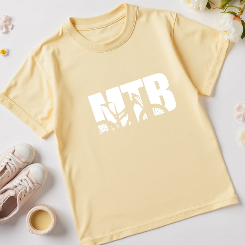 Cartoon Bicycle Print T-Shirt for Boys And Girls.