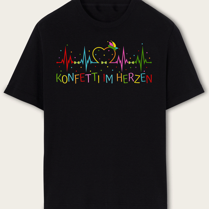 Confetti Carnival Fool's T-Shirt for Men and Women.