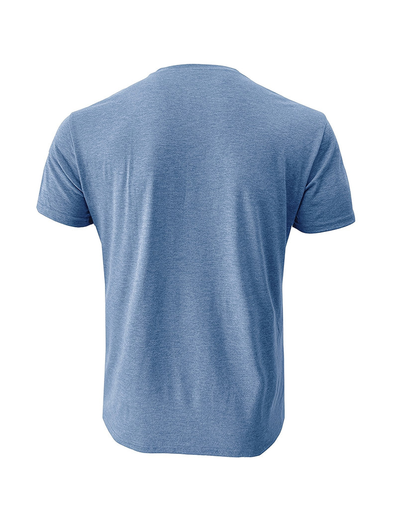 Men's Henley Round Neck Short Sleeve T-Shirt.