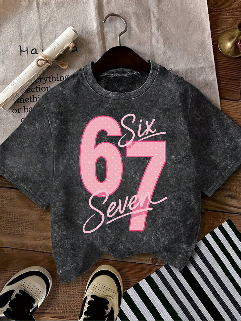 Women’s Graphic T-Shirt - Retro Casual Short Sleeve.