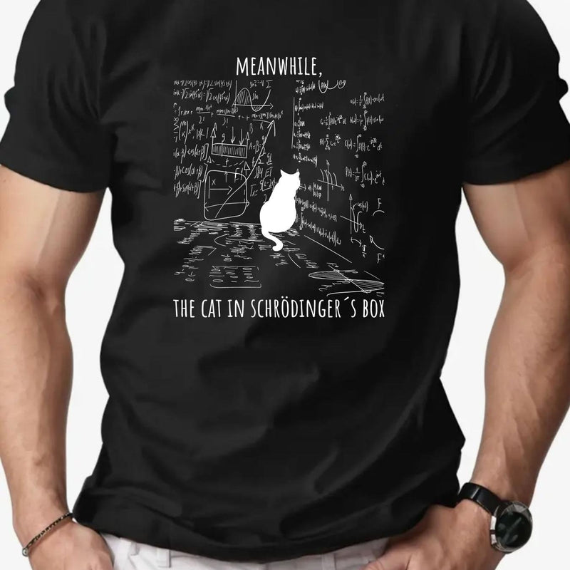 Men's Short-Sleeve T-Shirt with a Kitten Pattern for Summer Casual Wear.