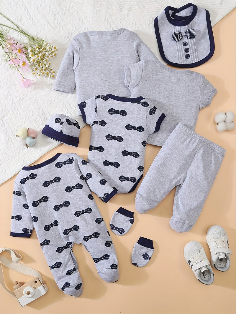 8pcs Set for Baby Boys, Spring/Summer Collection, Comfortable and Soft.
