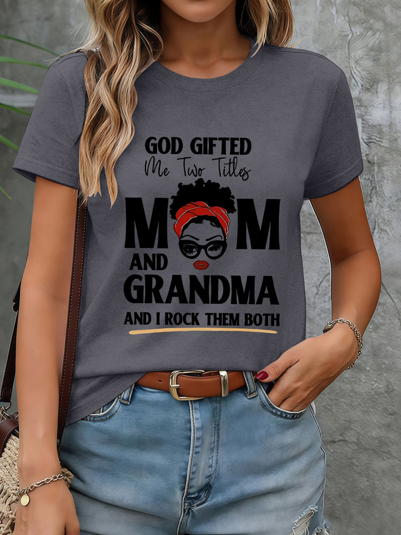 Women's T-shirt with a Printed Silhouette of a Woman.