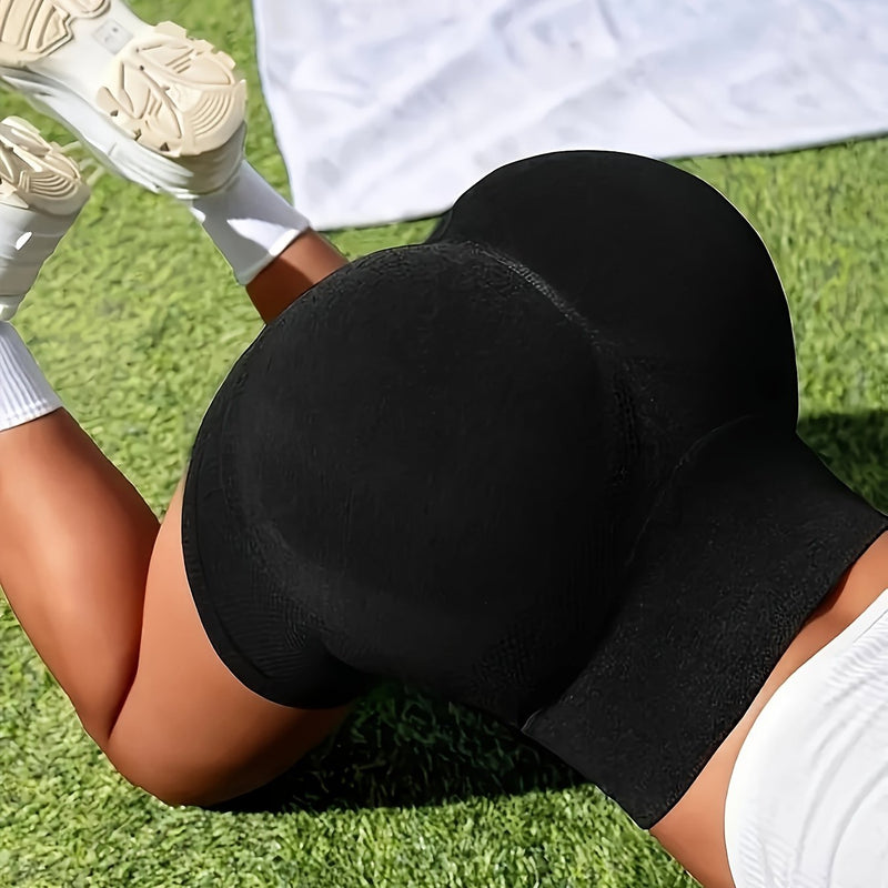 Butt Lifting Casual Sports Shorts, High Stretch Slim Fit Workout Yoga Shorts.