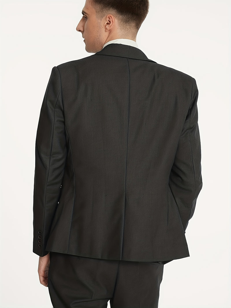 Men's 3pcs Regular Casual Business Suit Set Including Jacket.