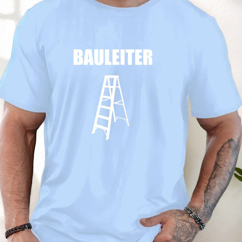Men's BAULEITER Graphic work ladder print T-Shirt.