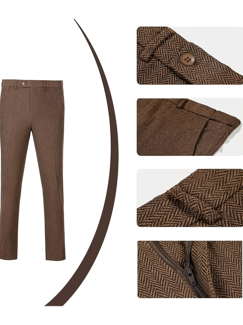 Vintage Men's Bone Check 3pcs Suit.