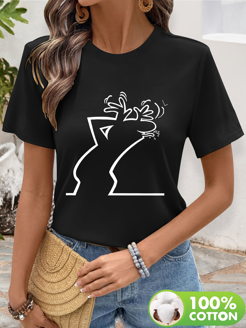 Women’s Geometric Print T-Shirt.