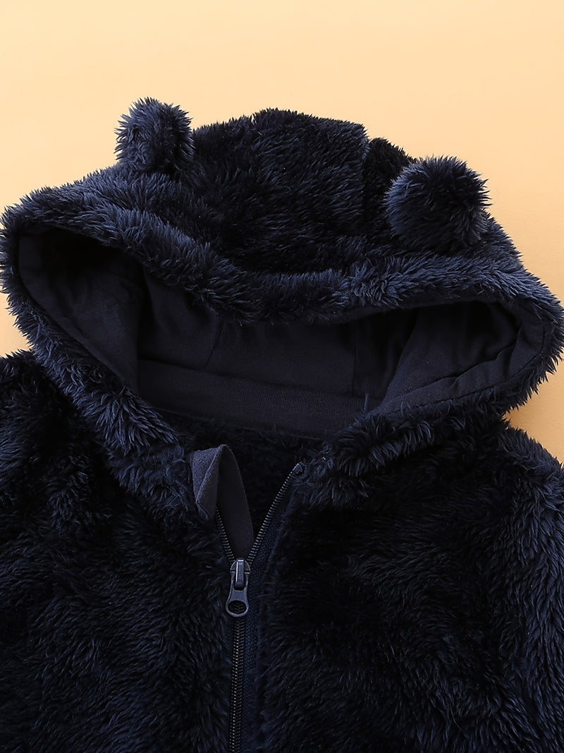 Children's Clothing Autumn Winter Baby Bodysuit Hooded Jacket.