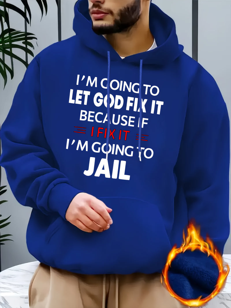 Men's Casual Polyester Hoodie.