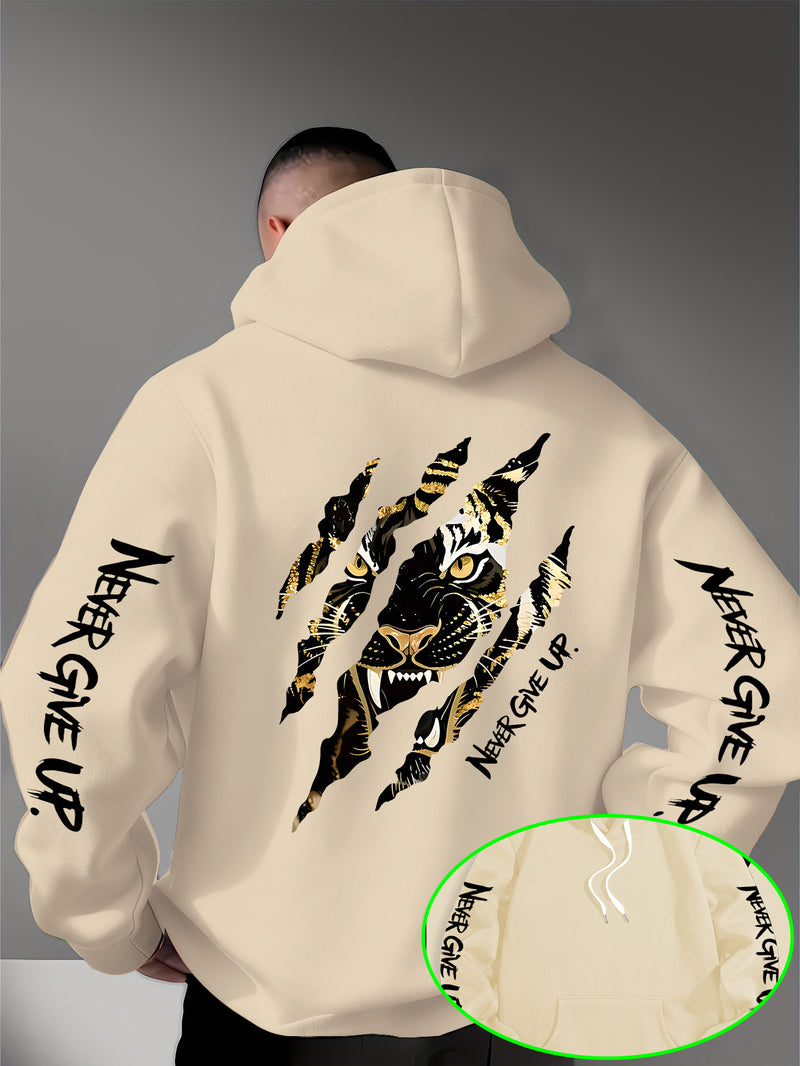 Men's Casual Personality Hooded Sweatshirt.