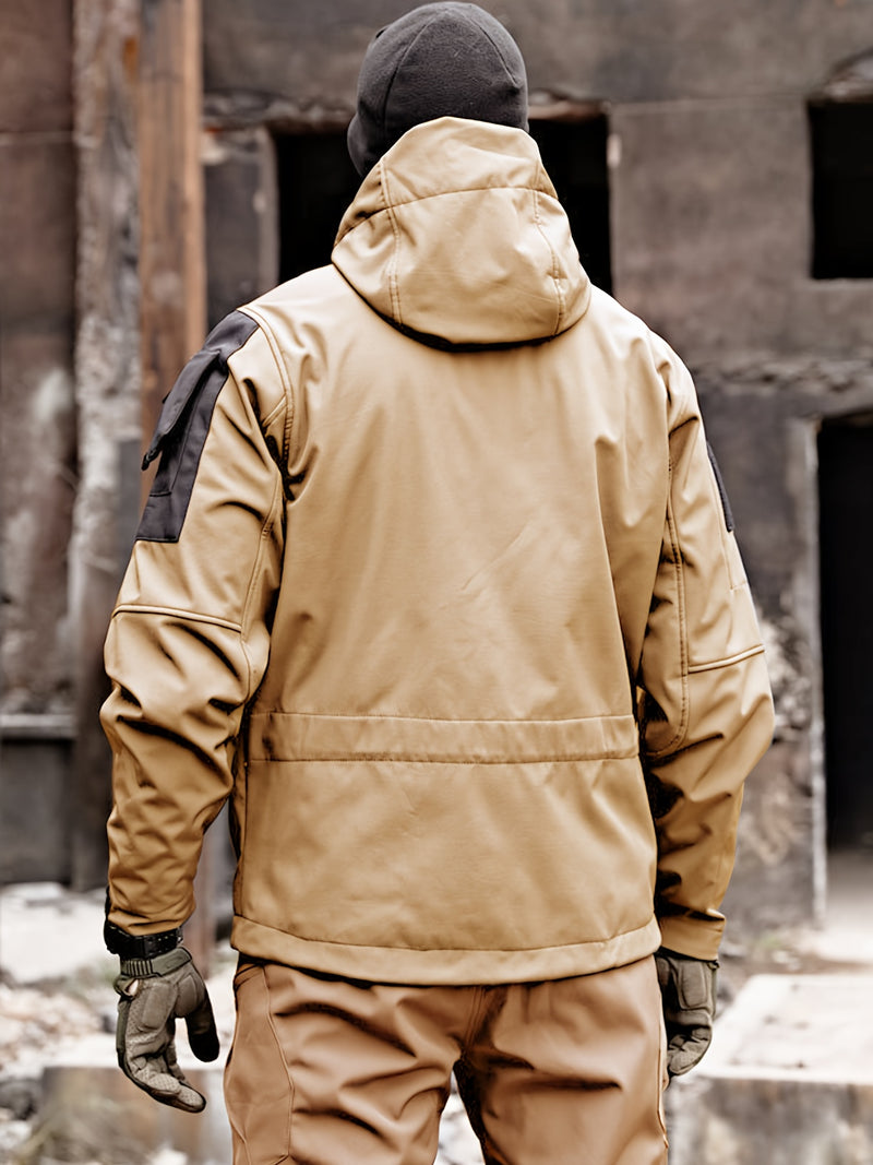 Autumn and Winter Men's  Fleece-Lined Two-Piece Set.