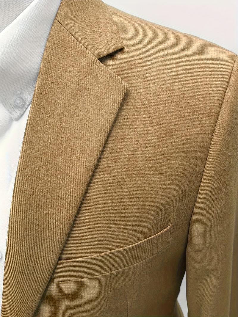 A Men'S Two-Piece Suit Featuring a Easy And Stylish Design.